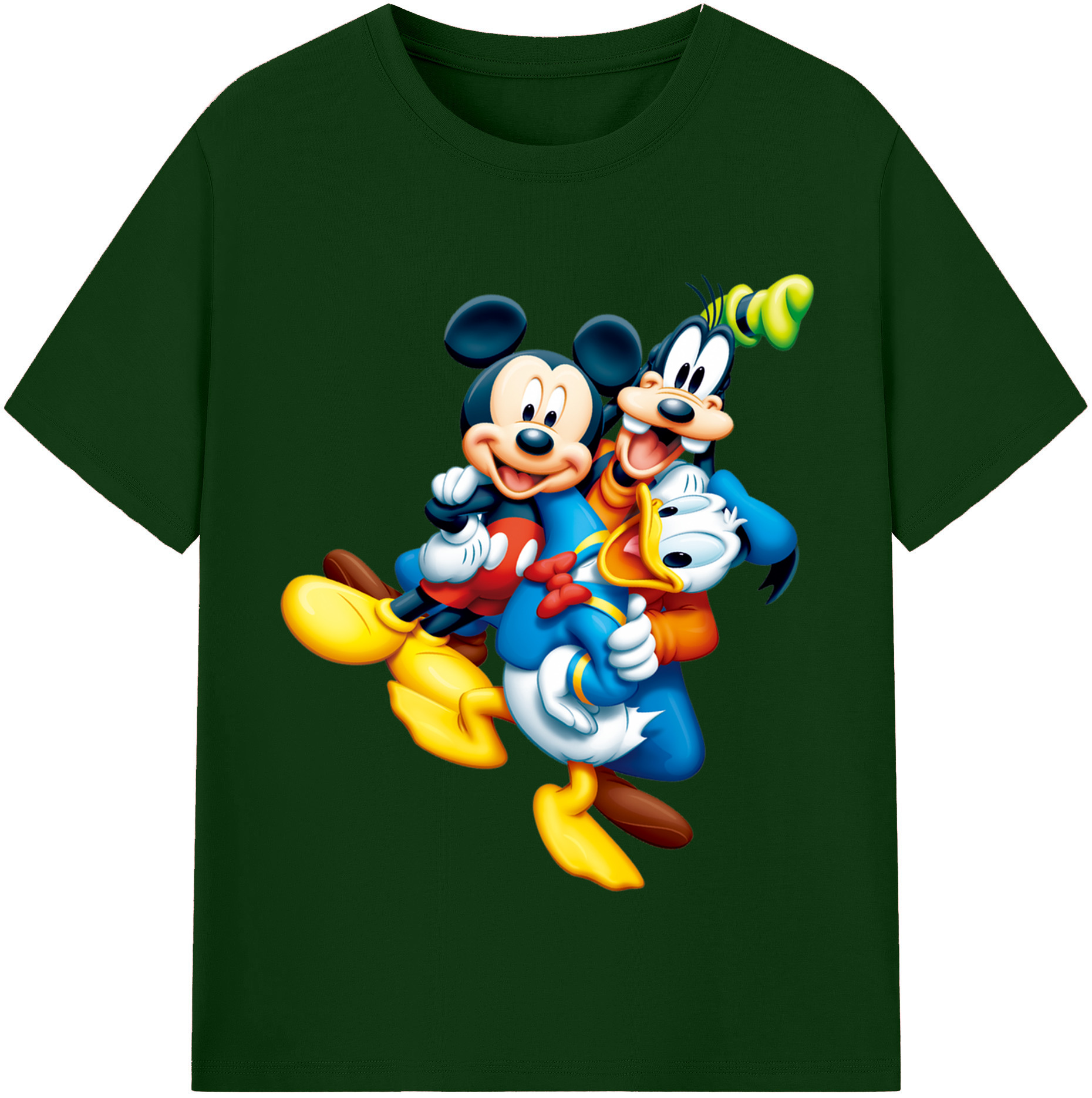 （画像用） ミッキーマウス Mickey Mouse 綿100％半袖Tシャツ（フロントプリント）